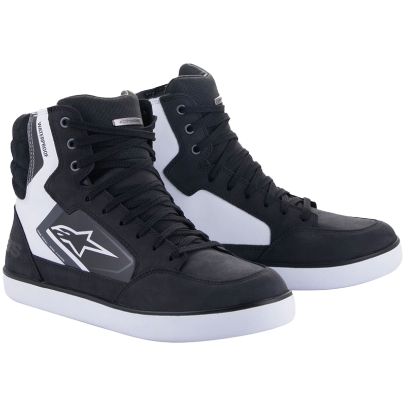 Bottes de moto imperméables Alpinestars J-6 noir-blanc