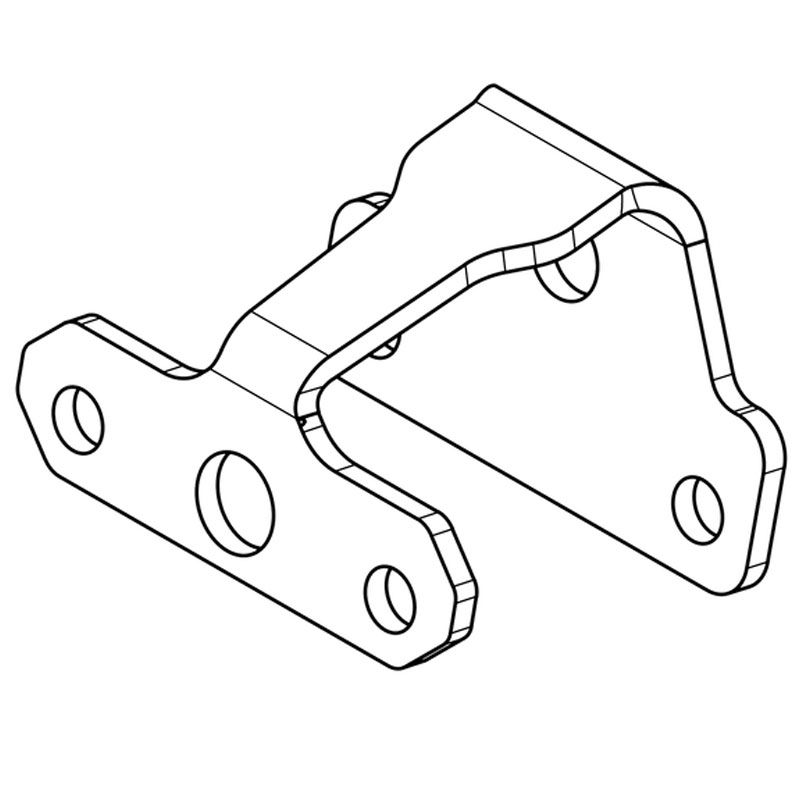 Support d'éclairage de plaque d'immatriculation Highsider Pro XL noir