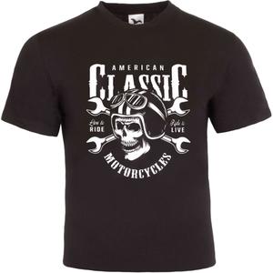 T-shirt RSA American Classic Motorcycles noir