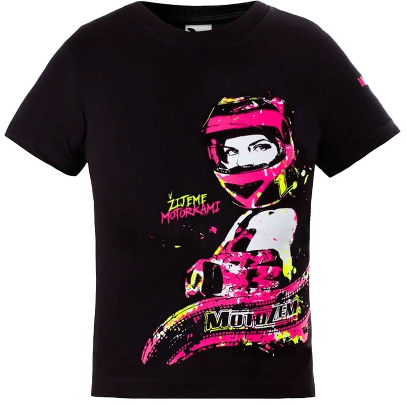 T-shirt enfants filles MotoZem - Nous vivons avec les motos