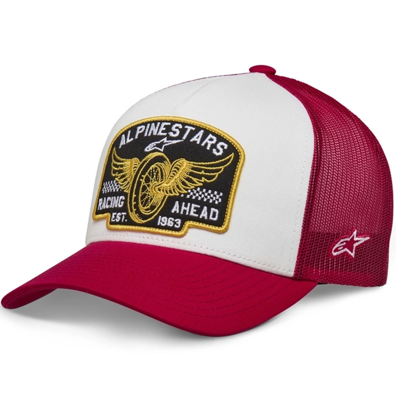 Casquette Alpinestars Heritage Patcher blanc-rouge