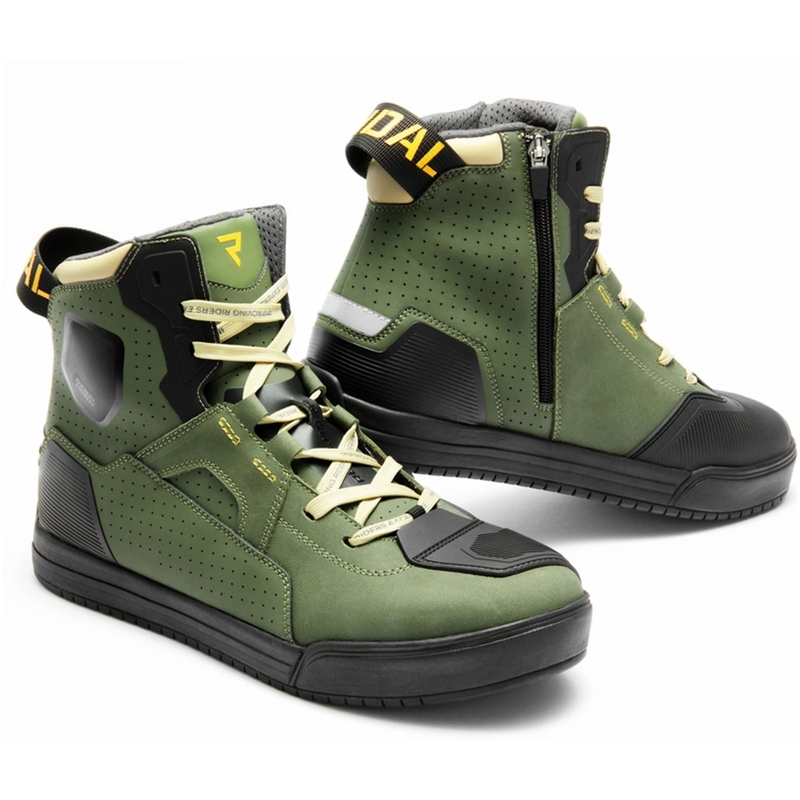 Bottes de moto Rebelhorn Vandal II kaki-noir-orange