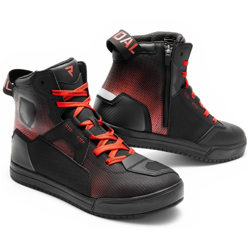 Bottes de moto Rebelhorn Vandal II noires et rouges