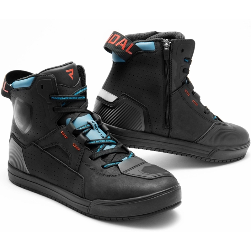 Bottes de moto Rebelhorn Vandal II noires et bleues