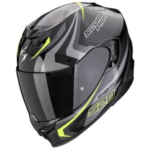 Casque moto intégral Scorpion EXO-520 EVO AIR TERRA noir-argent-jaune fluo