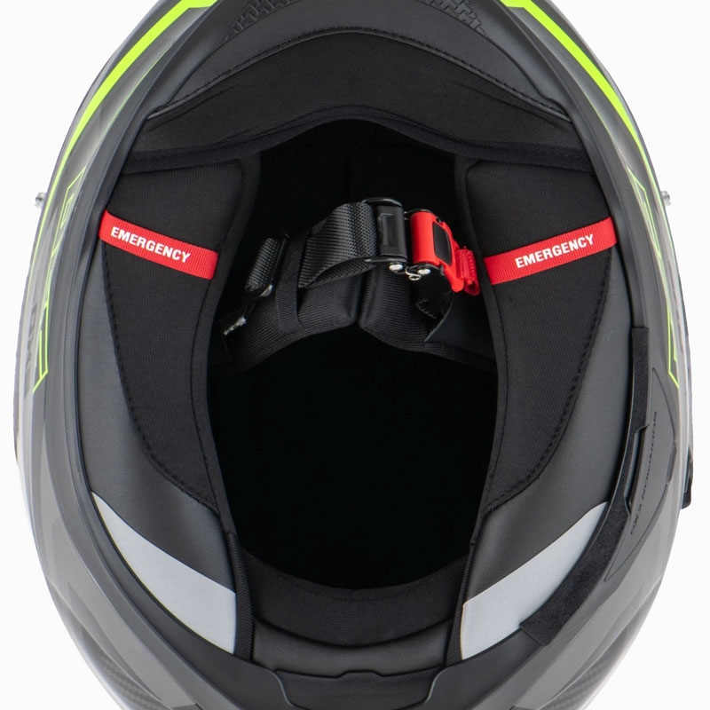 Casque moto intégral Scorpion EXO-520 EVO AIR TERRA noir-argent-jaune fluo soldes