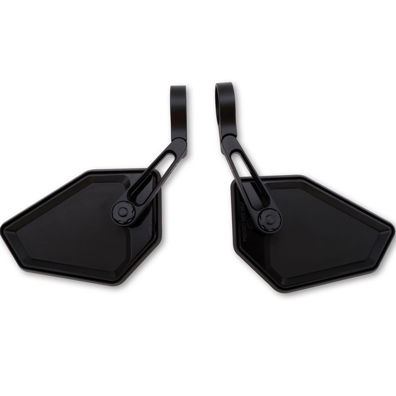 Rétroviseurs d'extrémité de guidon Highsider Nova-Race noirs 2 pièces
