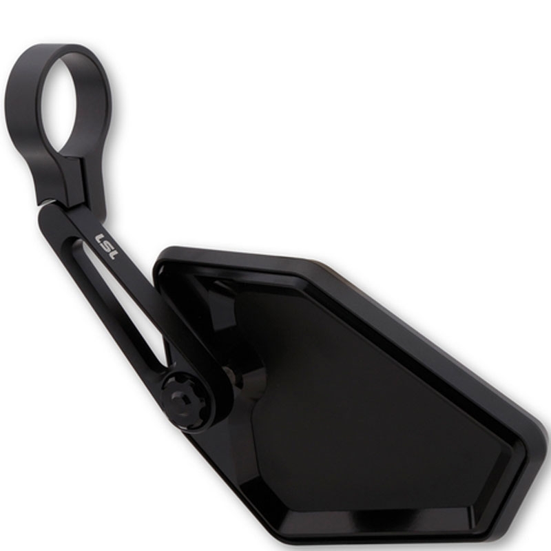Rétroviseurs d'extrémité de guidon Highsider Nova-Race noirs 2 pièces