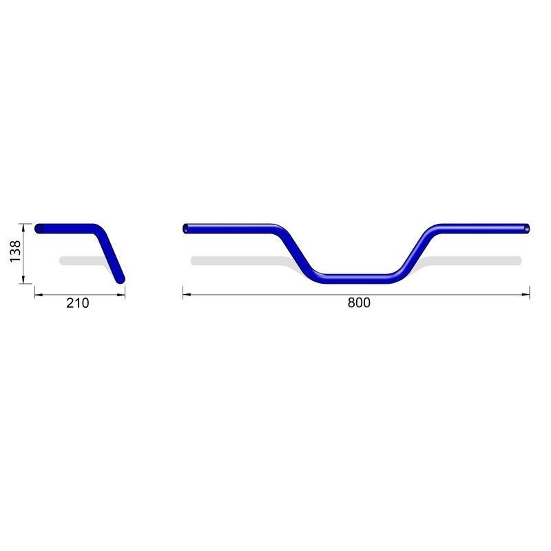 Guidon moto Highsider Pro Touring L03 7/8 pouces chromé