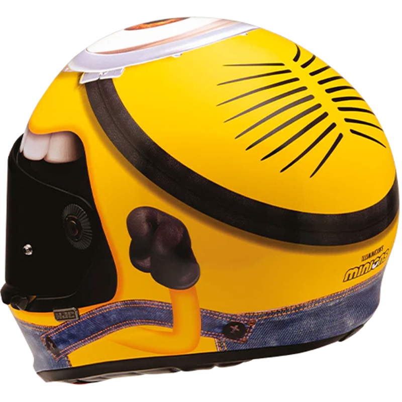 Casque moto intégral HJC V10 Stuart Minions MC3 Jaune-Bleu
