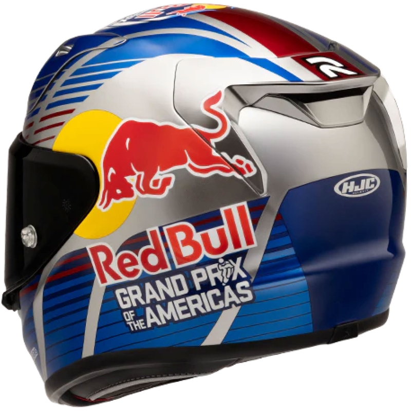 Casque moto intégral HJC RPHA 12 Red Bull Austin GP II MC21 bleu-gris