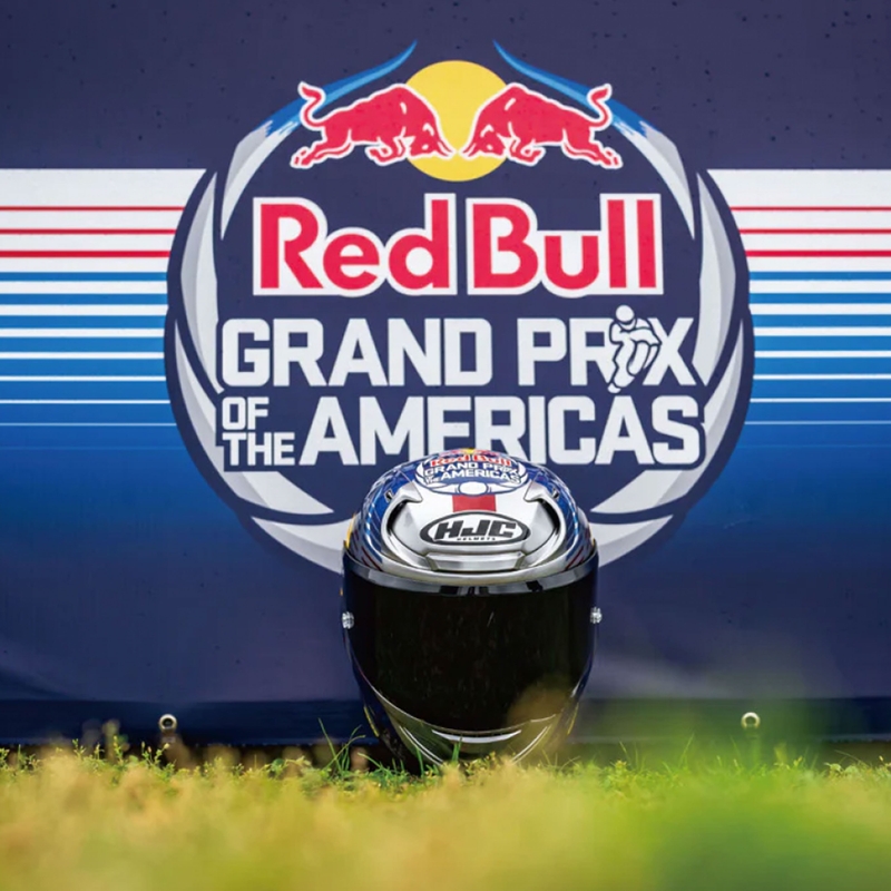Casque moto intégral HJC RPHA 12 Red Bull Austin GP II MC21 bleu-gris