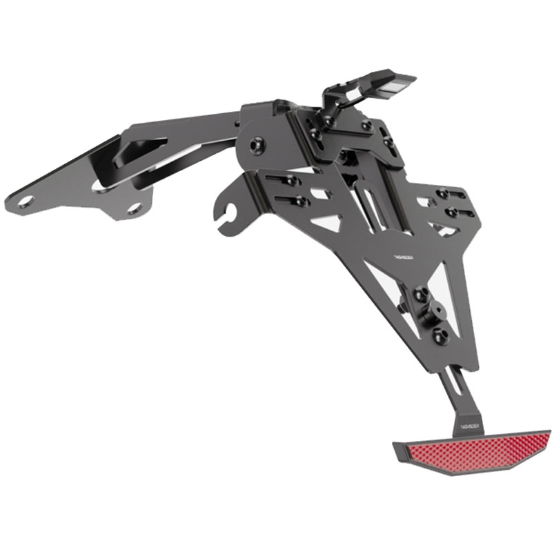 Support de plaque d'immatriculation avec éclairage Highsider Akron RS PRO Aprilia noir