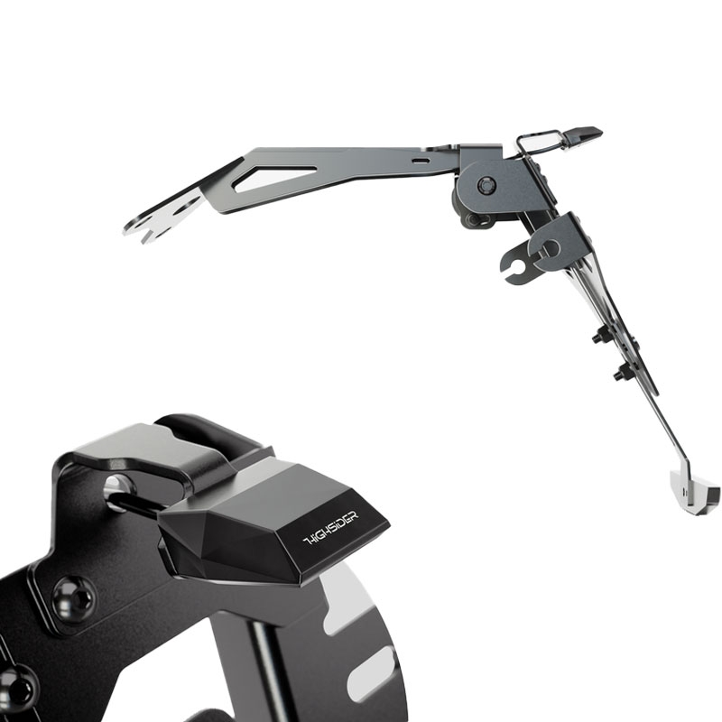 Support de plaque d'immatriculation avec éclairage Highsider Akron RS PRO Aprilia noir