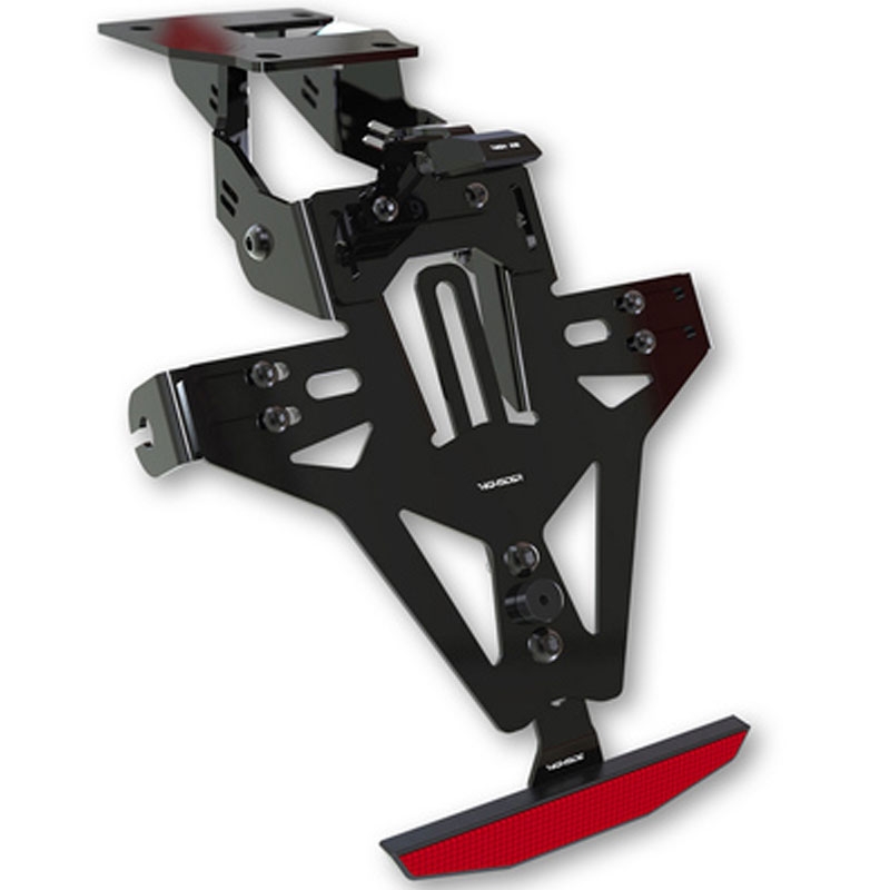 Support de plaque d'immatriculation avec éclairage Highsider Akron-RS PRO BMW S 1000 RR noir