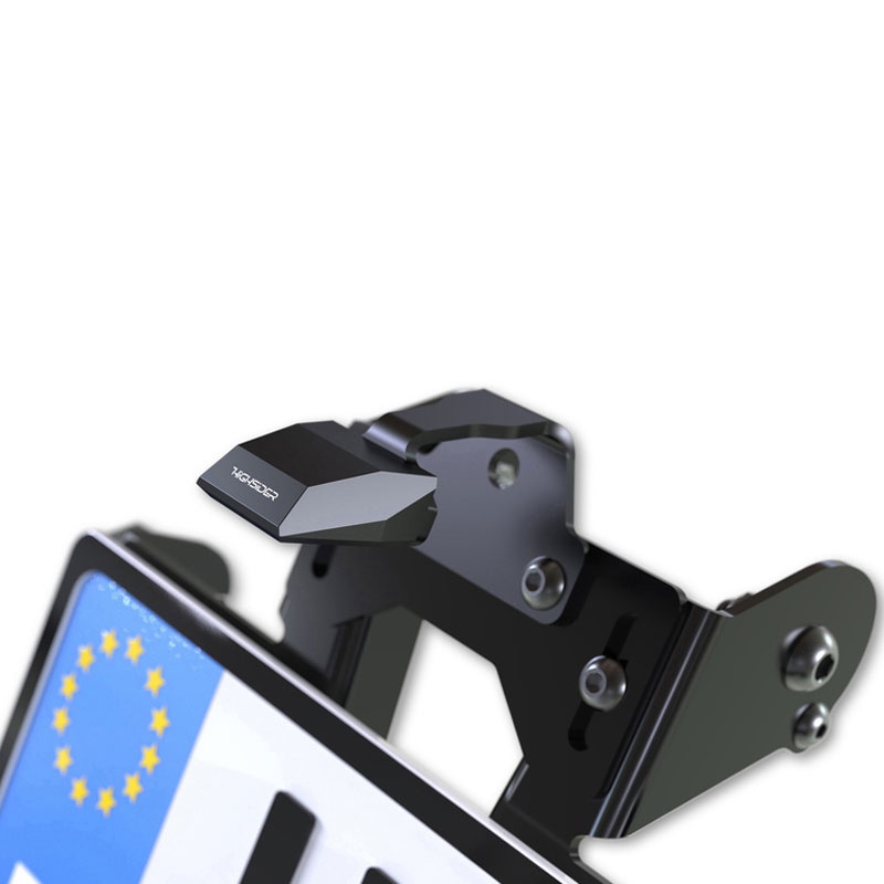 Support de plaque d'immatriculation avec éclairage Highsider Akron-RS PRO BMW S 1000 RR noir