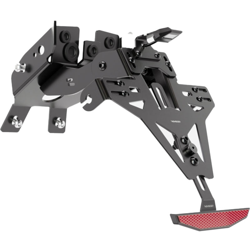 Support de plaque d'immatriculation avec éclairage Highsider License Akron RS PRO KTM 690 SMC R noir