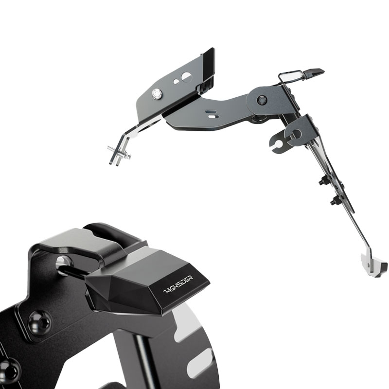 Support de plaque d'immatriculation avec éclairage Highsider License Akron RS PRO KTM 690 SMC R noir