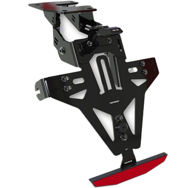 Support de plaque d'immatriculation avec éclairage Highsider Akron RS PRO Triumph SPEED TRIPLE 1050 noir