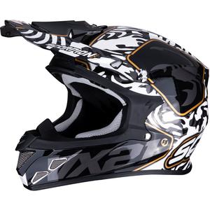Casque de motocross Scorpion VX-21 Air Gnarly noir et blanc