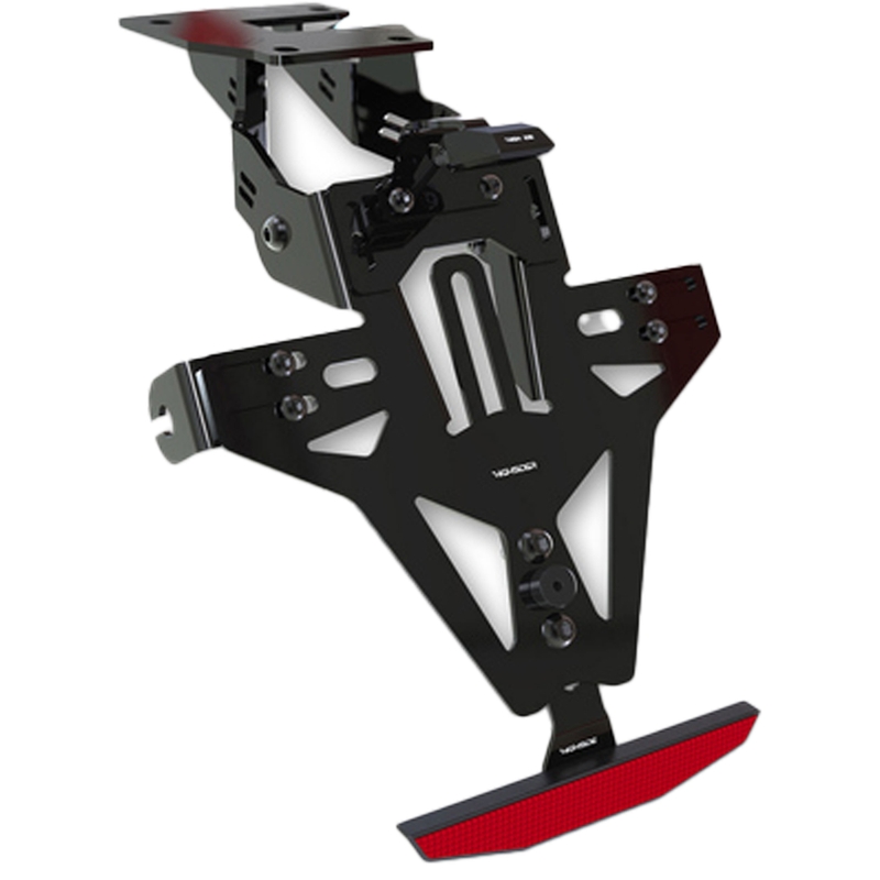 Support de plaque d'immatriculation avec éclairage Highsider Akron RS PRO Kawasaki ER-6 noir