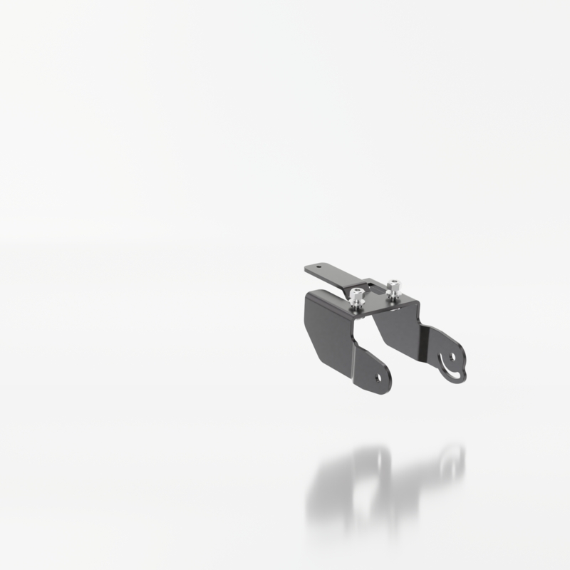 Support de plaque d'immatriculation avec éclairage Highsider Akron RS PRO Kawasaki ER-6 F,N noir