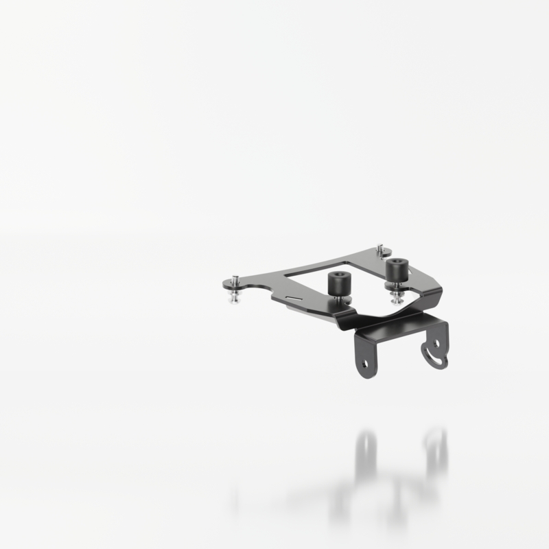 Support de plaque d'immatriculation avec éclairage Highsider Akron RS PRO Kawasaki Z750, Z1000 noir
