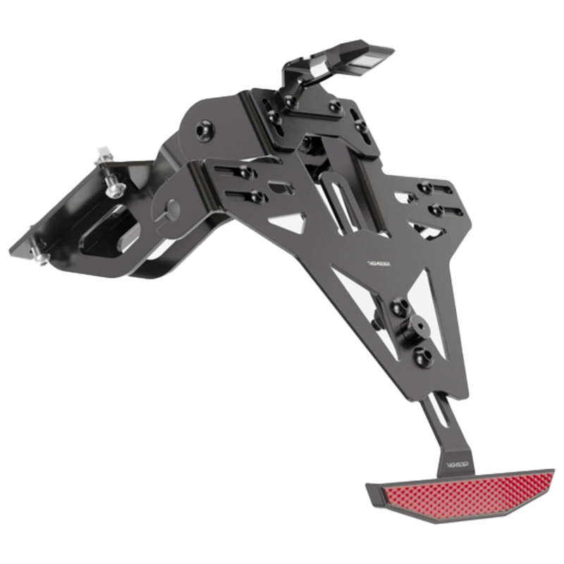 Support de plaque d'immatriculation avec éclairage Highsider Akron RS PRO Kawasaki Z650, Ninja 650 noir