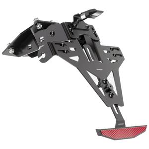 Support de plaque d&#39;immatriculation avec éclairage Highsider Akron RS PRO Kawasaki Ninja 125, Z 125 noir