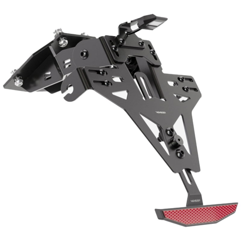 Support de plaque d'immatriculation avec éclairage Highsider Akron RS PRO Kawasaki Ninja 125, Z 125 noir