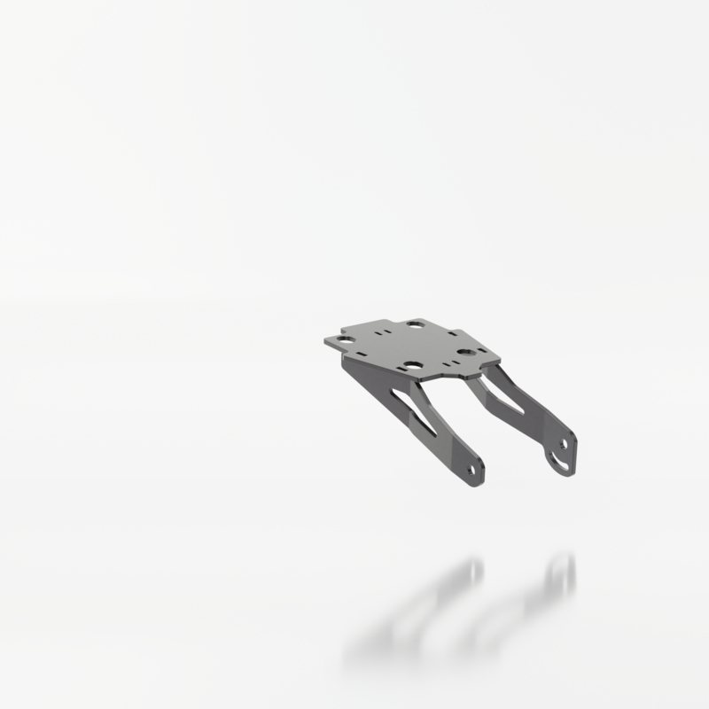 Support de plaque d'immatriculation avec éclairage Highsider Akron RS PRO Suzuki SV 650 (X) noir