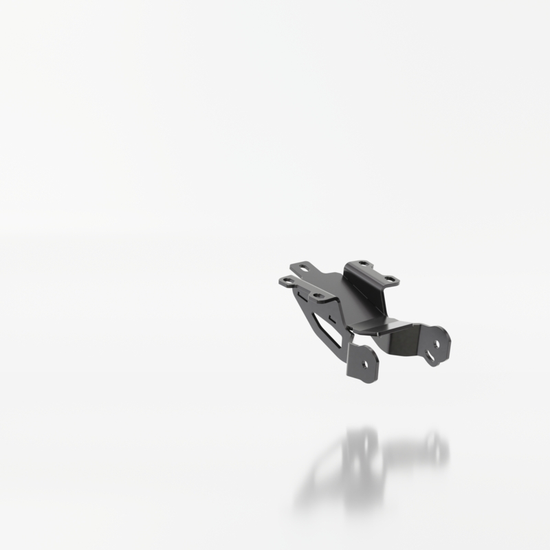 Support de plaque d'immatriculation avec éclairage Highsider Akron RS PRO Yamaha MT-07 noir