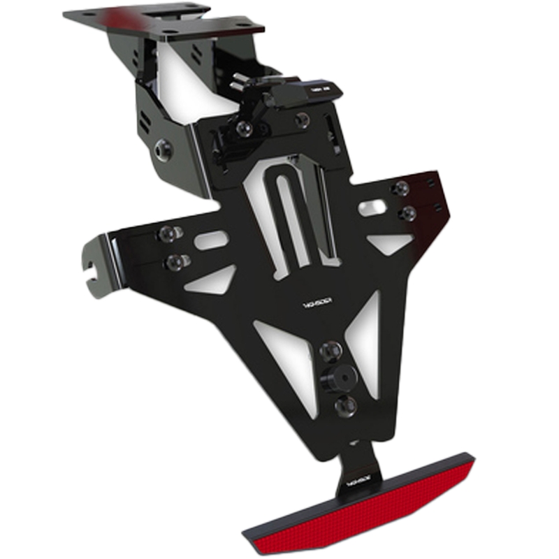 Support de plaque d'immatriculation avec éclairage Highsider Akron RS PRO Yamaha MT-09 noir