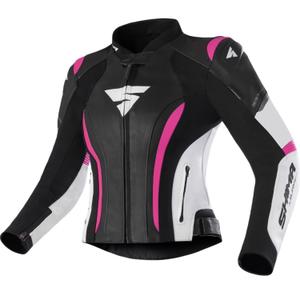 Veste de moto Shima Miura 2.0 pour femme, noir, blanc et rose