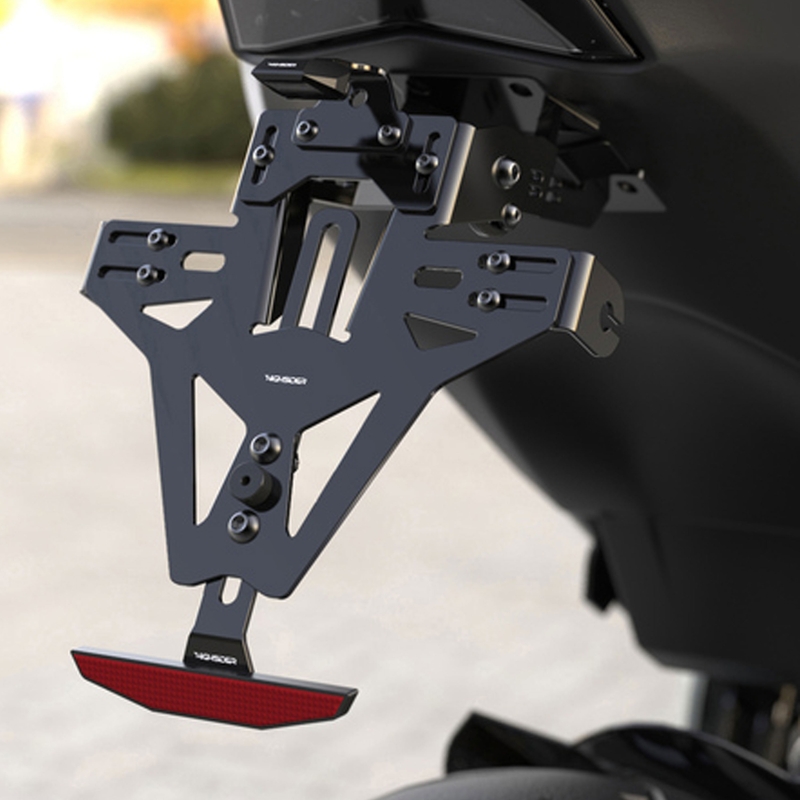 Support de plaque d'immatriculation avec éclairage Highsider Akron RS PRO Ducati Scrambler 800 noir