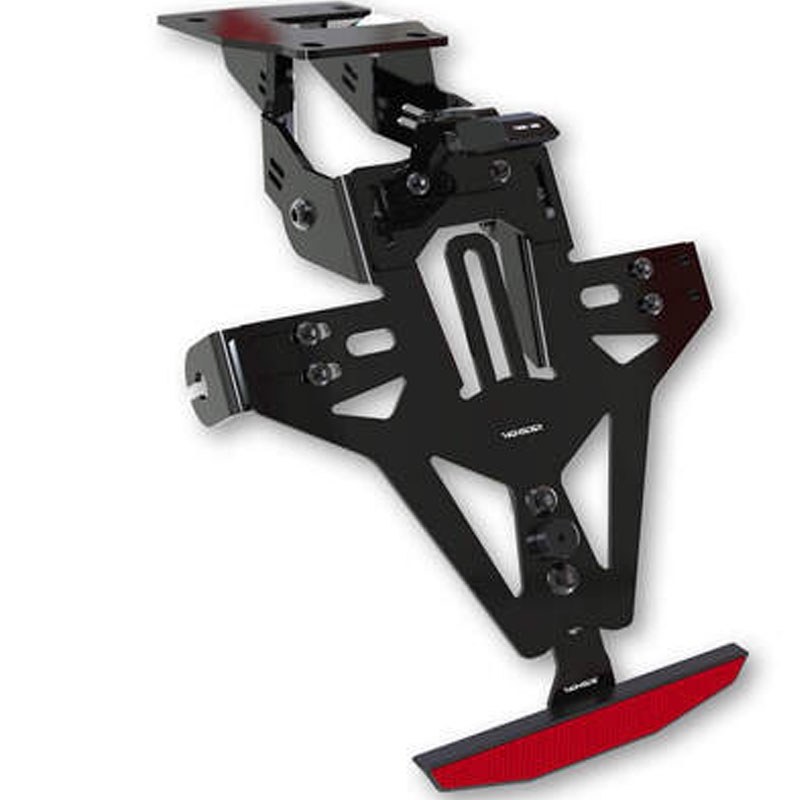 Support de plaque d'immatriculation avec éclairage Highsider Akron RS PRO Yamaha YZF-R1 noir