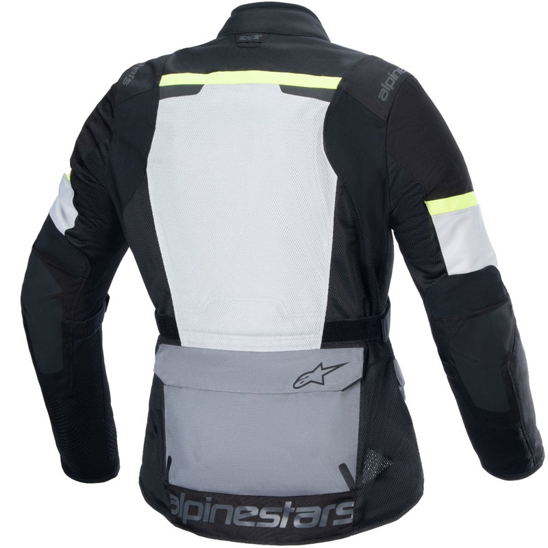 Blouson moto Alpinestars Andes Air Drystar gris clair-gris foncé-noir-jaune fluo