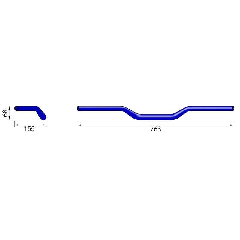 Guidon moto Highsider PRO X-Bar Superbike X01 noir