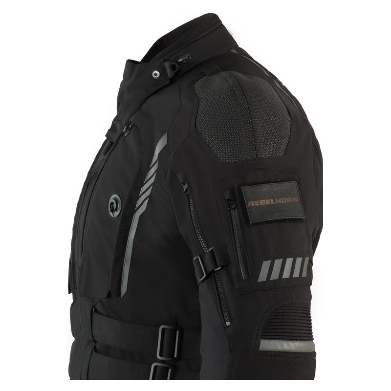 Veste de moto noire Rebelhorn Patrol