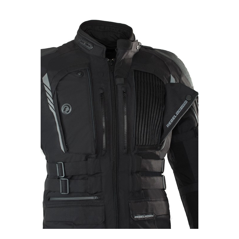 Veste de moto noire Rebelhorn Patrol