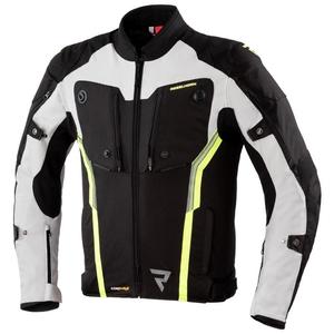 Veste de moto Rebelhorn Borg noir-gris-jaune fluo soldes