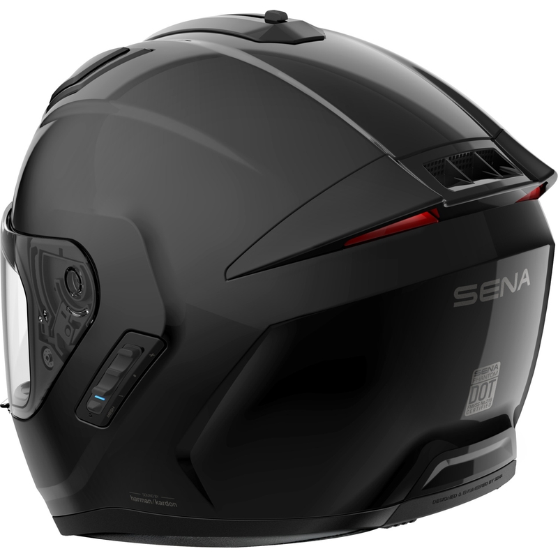Casque de moto intégral SENA Phantom avec casque en maille, noir mat