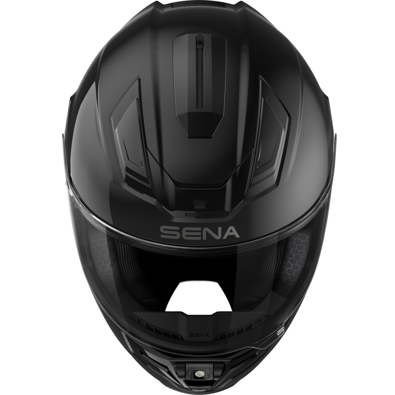 Casque de moto intégral SENA Phantom avec casque en maille, noir mat