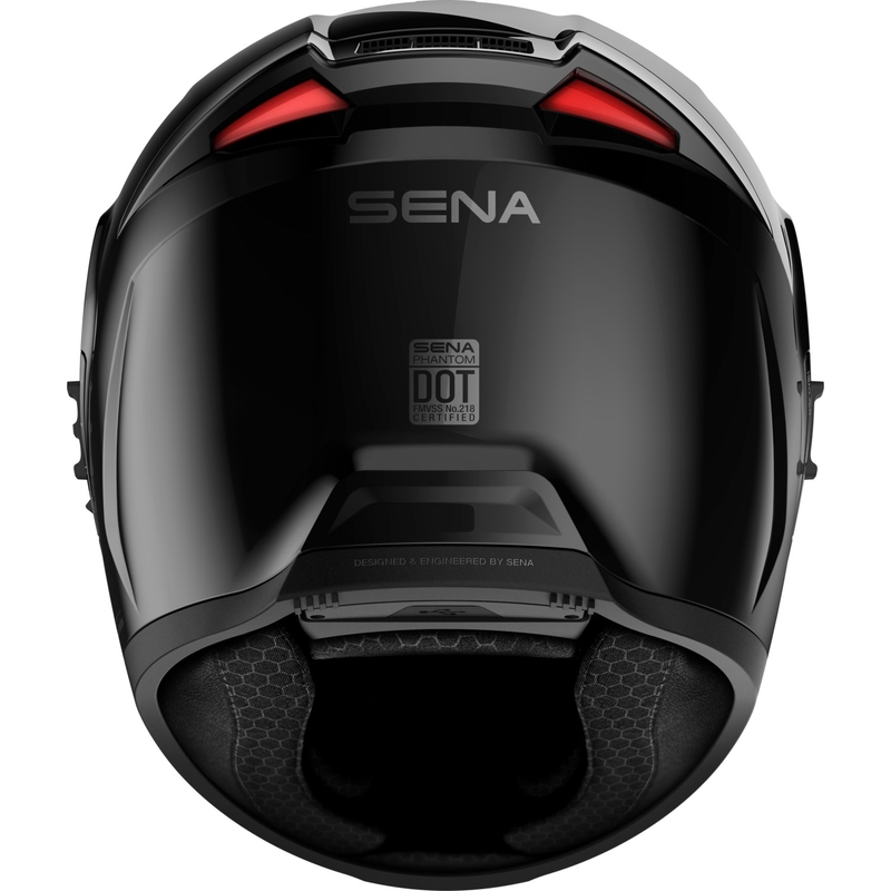 Casque de moto intégral SENA Phantom avec casque en maille, noir mat