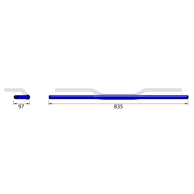 Guidon moto Highsider PRO X-Bar Drag Bar Wide XD2 noir