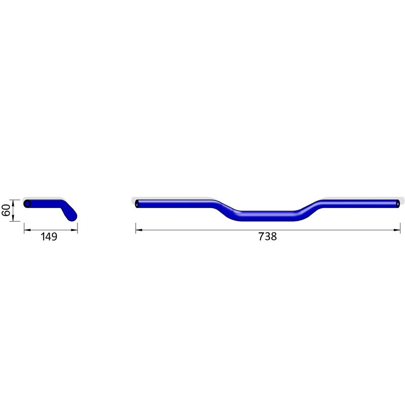 Guidon moto Highsider PRO X-Bar Superbike Flat XN1 noir
