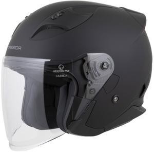 Casque moto ouvert Cassida Reflex 2.0 Solid, noir mat et gris foncé