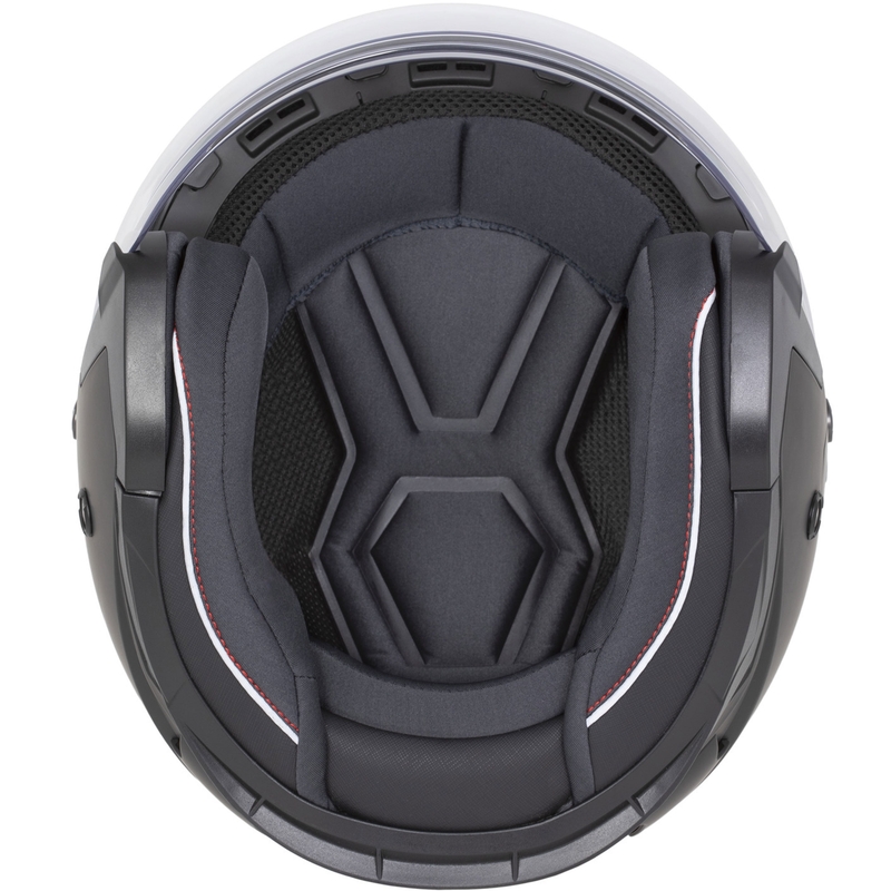 Casque moto ouvert Cassida Reflex 2.0 Solid, noir mat et gris foncé