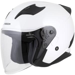 Casque moto jet Cassida Reflex 2.0 Solid blanc-noir