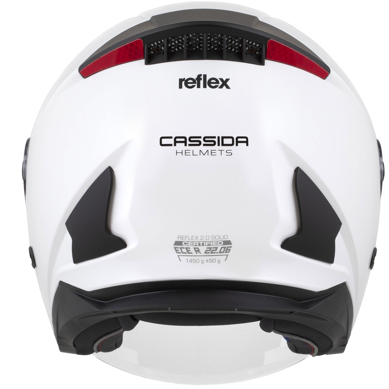 Casque moto jet Cassida Reflex 2.0 Solid blanc-noir